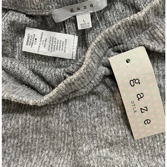 GAZE Women's Ruched Lounge Shorts Elastic Waist Size S M L Gray - Picture 3 of 5